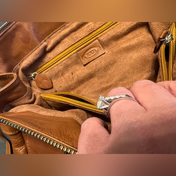 TOD’S leather purse bag Vintage brown camel - Picture 12 of 12